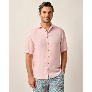 Short Sleeve Hangin' Out Linen Button Down Shirt - Gianni, Size: XL